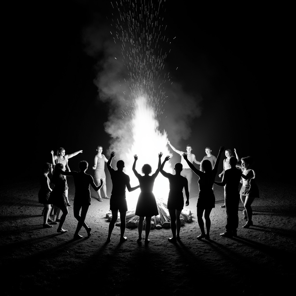 Free Primal Fire Circle Image - Bonfire, Silhouettes, Circle | Download ...