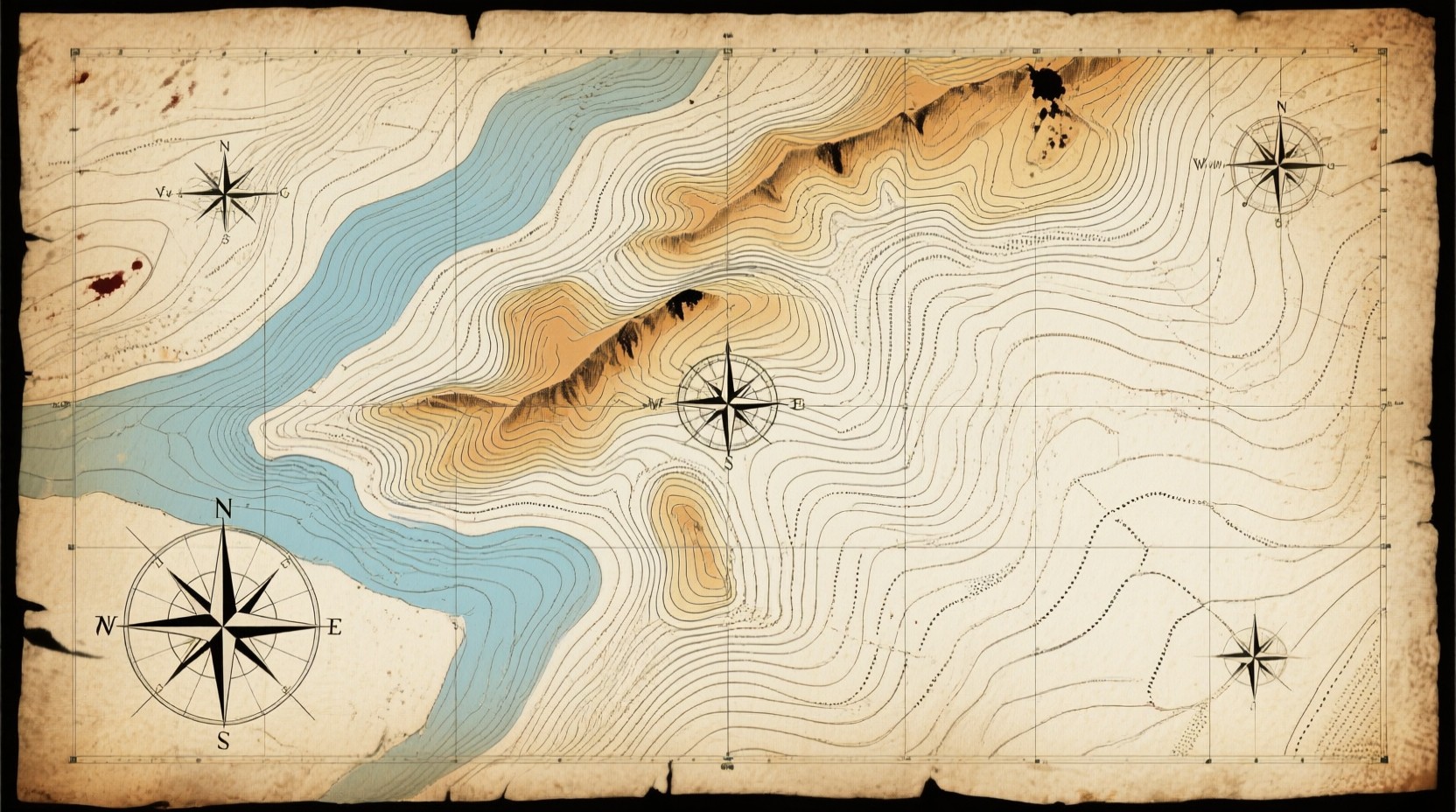 Free Ancient Terrain Map Image - Topographic, Parchment, Map | Download ...
