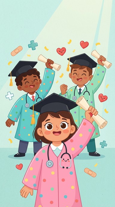 Graduate Doctor Animation Free Future Doctors Celebrate Image - Graduation, Medical, Doctors ...