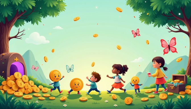 Collect Animated Free Magical Money Adventure Image - Children, Coins, Butterflies ...