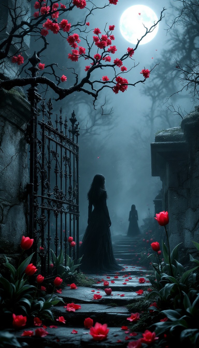 Free Gothic Spring Awakening Image - Gothic, Cemetery, Moonlight ...