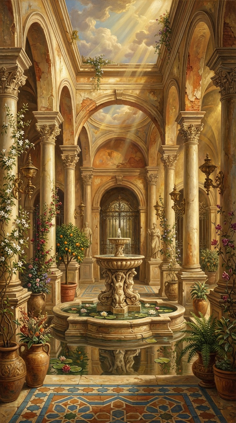 Free Renaissance Courtyard Paradise Image - Architecture, Renaissance ...