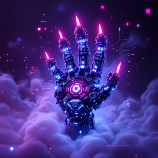 Free Cyberpunk Hand Glows Image - Cyberpunk, Robot, Neon | Download at ...