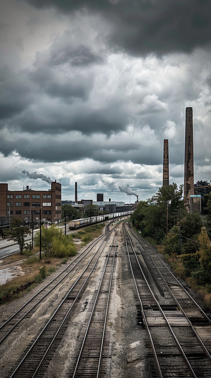 Rail Track Scene Free Cloudy Railroad Scene Image - Cloudy, Railroad, Tracks | Download ...