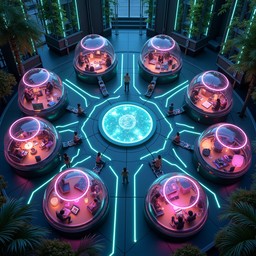 Free Neon Community Pods Image - Cyberpunk, Neon, Futuristic | Download ...