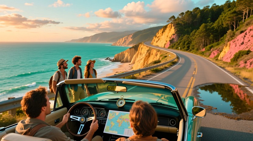 Free Coastal Sunset Drive Image - Coastal, Highway, Cliffs | Download ...