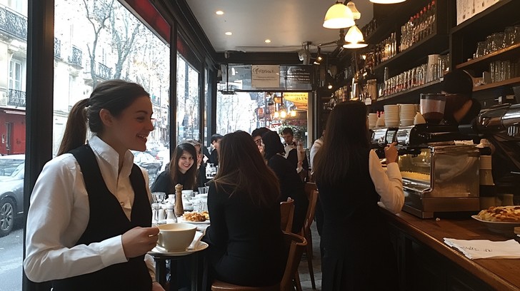 Free Bustling Parisian café Image - Waitress, Café, Paris | Download at ...