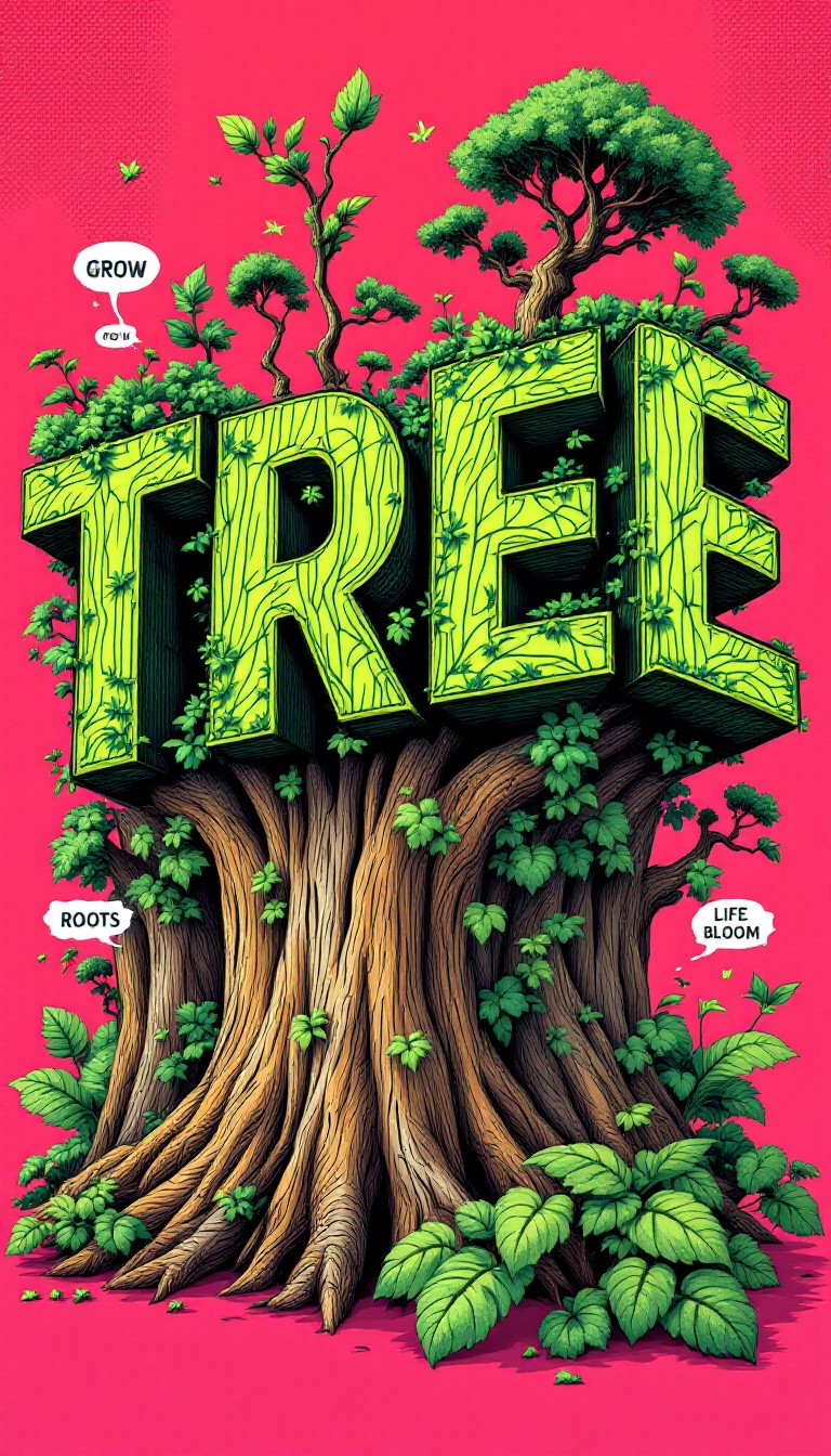 Tree Typography Examples Free Typography Meets Nature Image - Typography, Tree, Nature ...