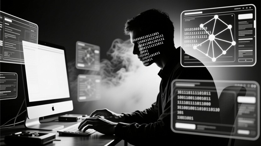 Free Binary Code Hacker Image | Download at StockCake