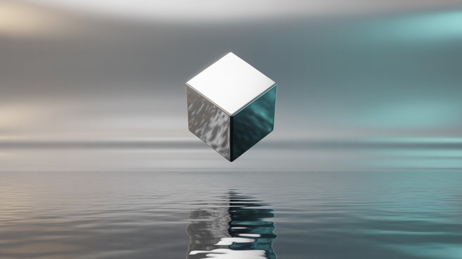 Free Reflected Floating Cube Image - Cube, Reflection, Mirror ...