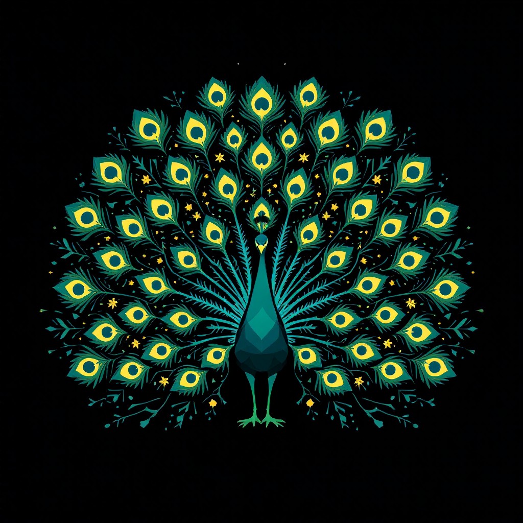 pixelated-peacock-display-