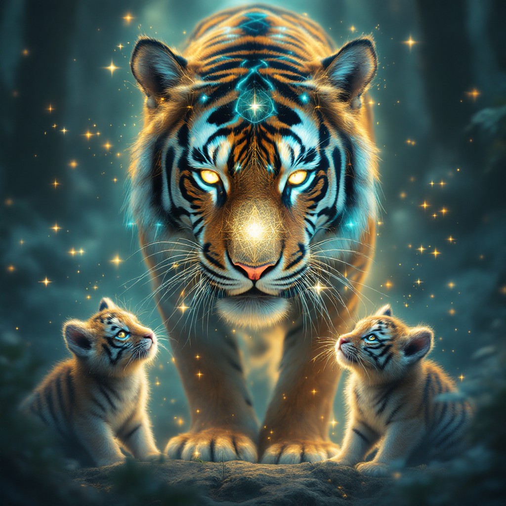 Free Celestial Tiger Guardian Photo - Tiger, Cosmic, Mystical ...