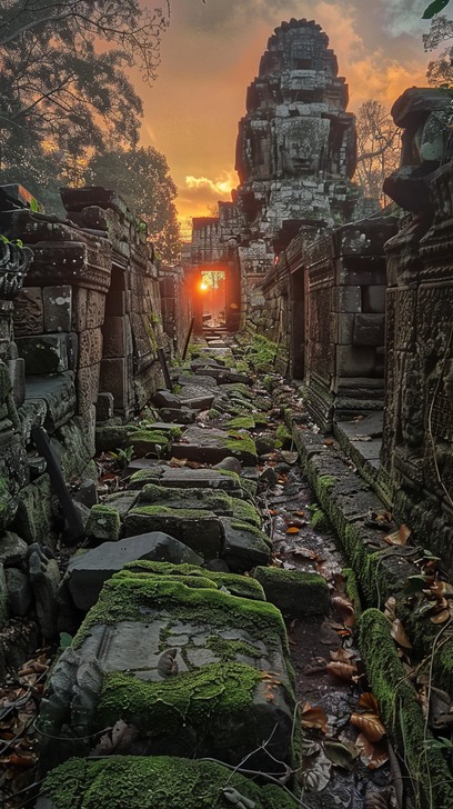 Free Sunset Ancient Ruins Image - Sunset, Ruins, Temple | Download at ...