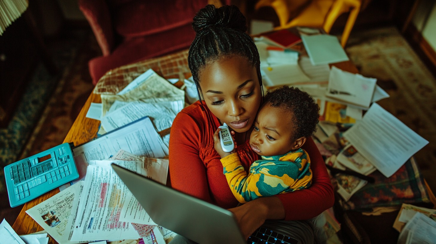 Multitasking Mom Free Mother multitasking indoors Image - Mother, Baby, Multitasking ...