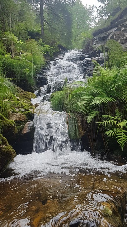 Free Forest Waterfall Scene Image - Waterfall, Forest, Green | Download ...