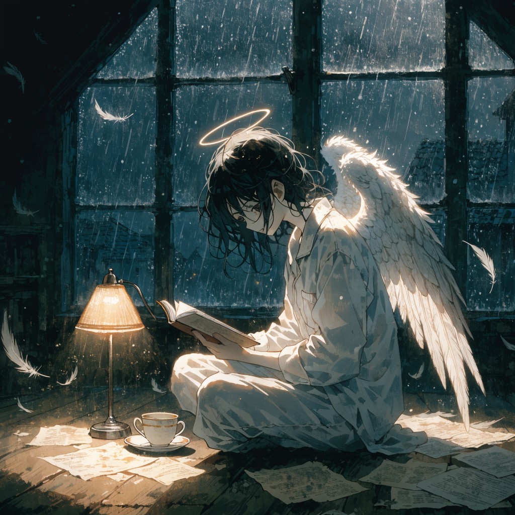 Free Angel Reading Peacefully Image - Angel, Anime, Reading | Download ...