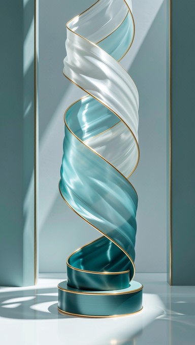 Swirling Rising Ribbion Free Graceful Rising Ribbon Image - Spiral, Ribbon, Teal | Download at ...