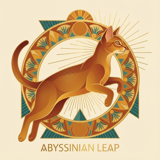 Free Abyssinian Cat Leap Image - Cat, Illustration, Abyssinian ...