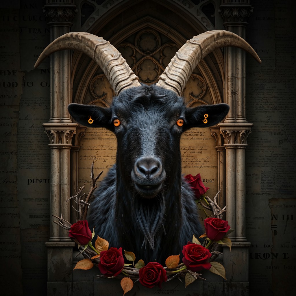 Gothic Goat Free Gothic Goat Deity Photo - Goat, Gothic, Horns | Download at StockCake