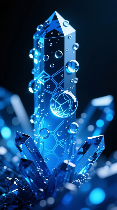 Free Blue Crystal Network Image - Crystal, Blue, Azure | Download at ...