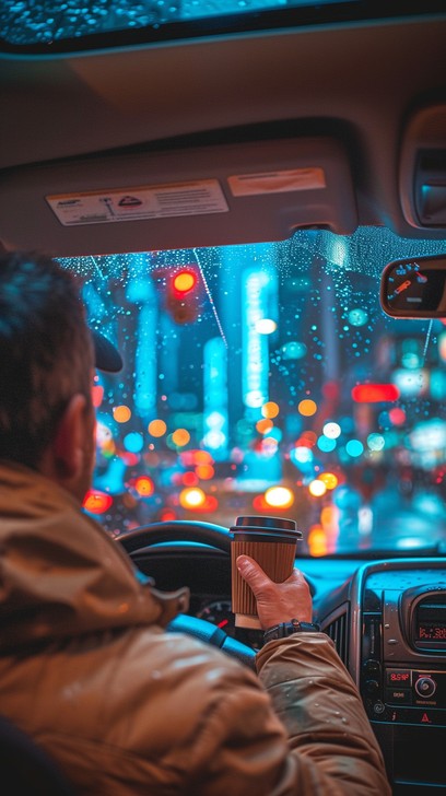 Free Rainy Night Drive Image - Rain, Night, Car | Download at StockCake