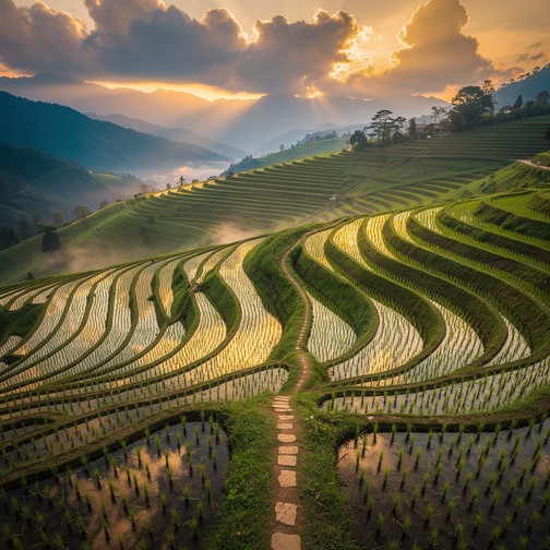 Free Golden Rice Terraces Image - Rice, Terraces, Paddies | Download at ...