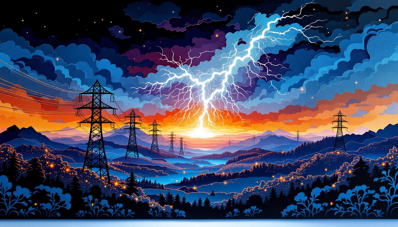 Free Electric Paper Storm Image - Kirigami, Papercraft, Lightning ...