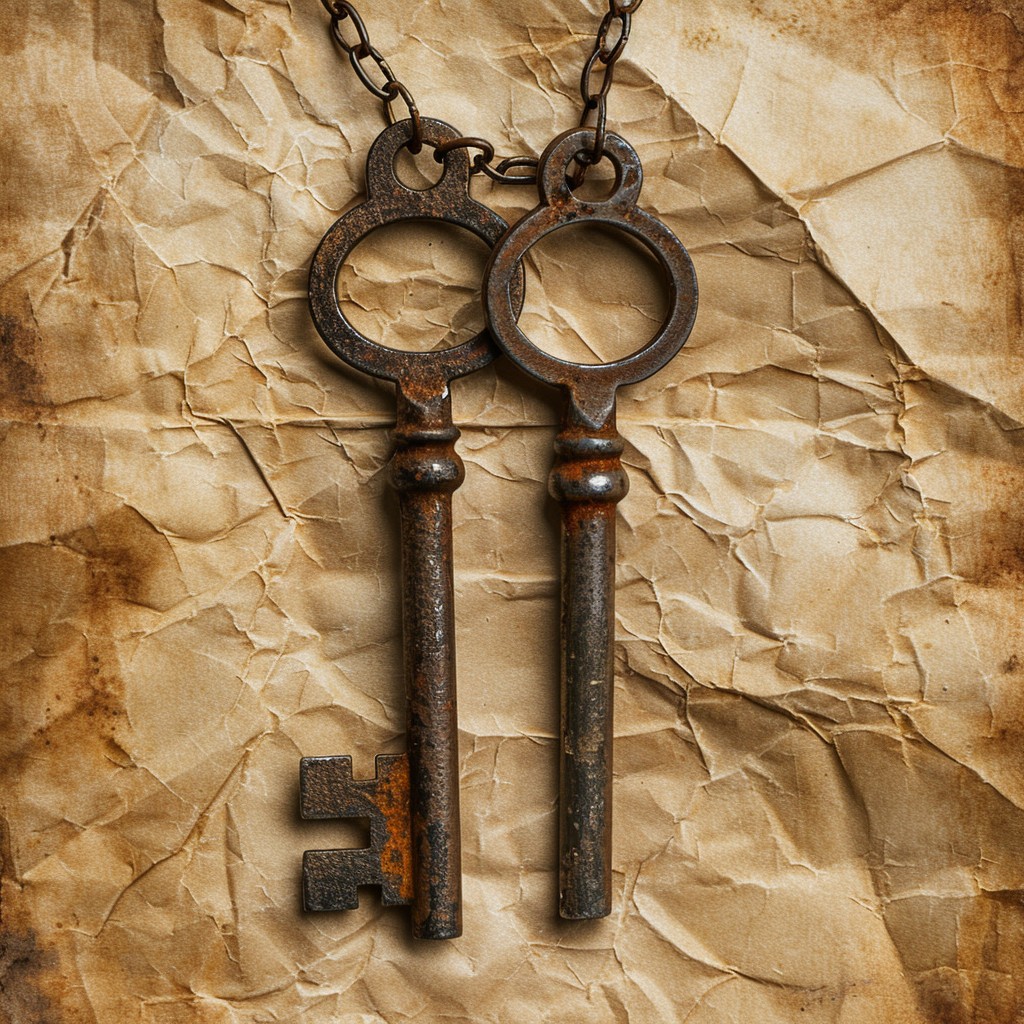 Free Ancient Key Duo Image - Vintage, Keys, Paper | Download at StockCake