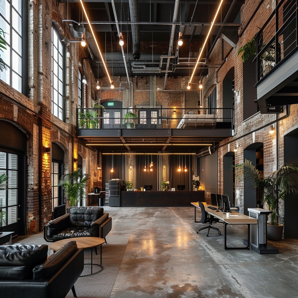 Free Industrial-style Office Space Image - Industrial, Office, Modern ...