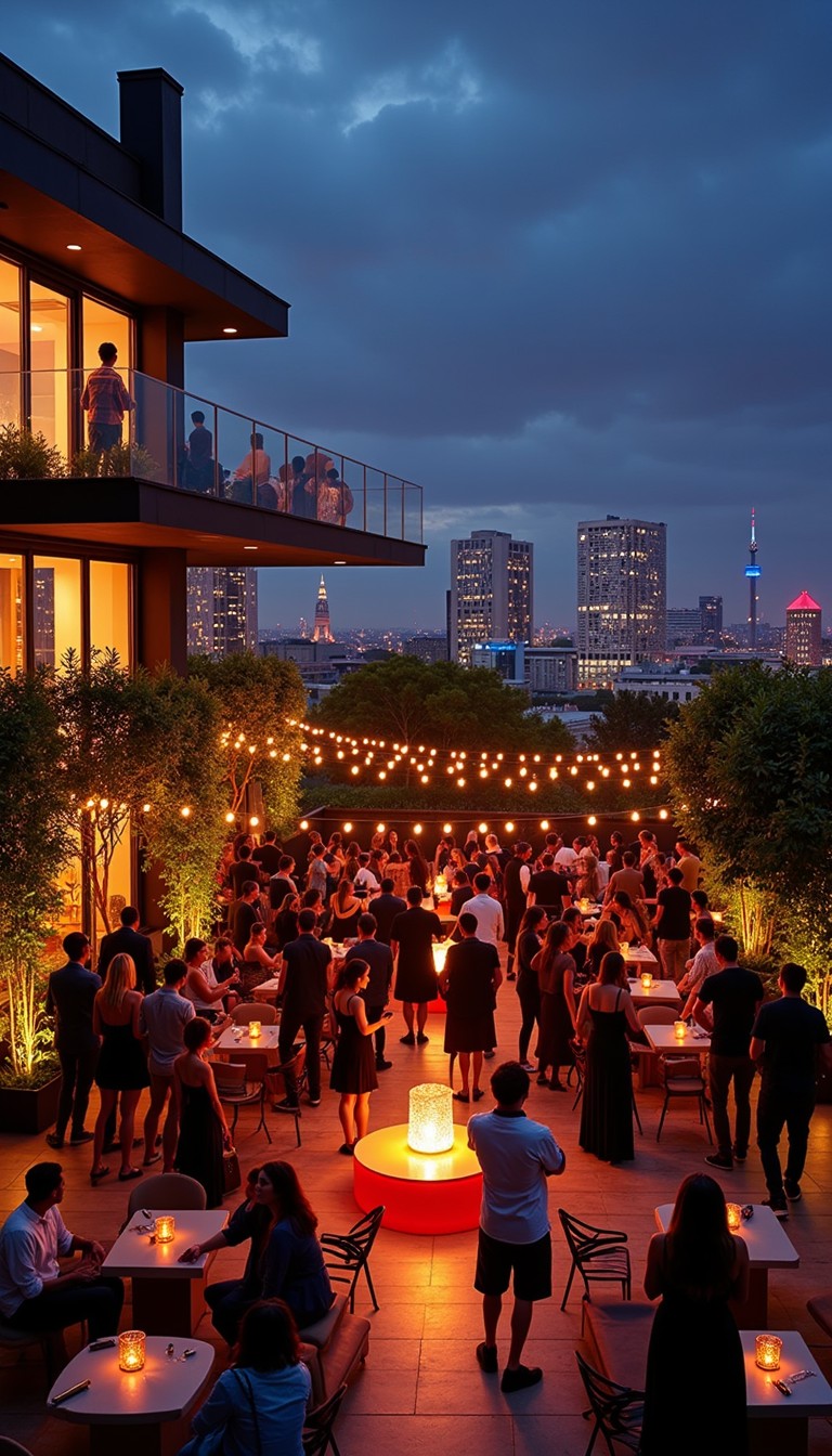 Free Twilight Rooftop Celebration Image - Rooftop, Party, Twilight ...