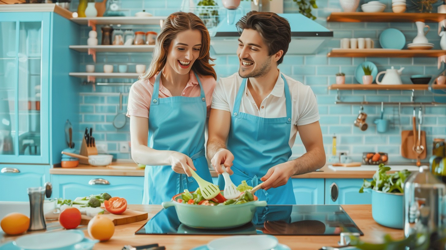 Free Cooking Together Joy Image - Couple, Cooking, Kitchen | Download ...