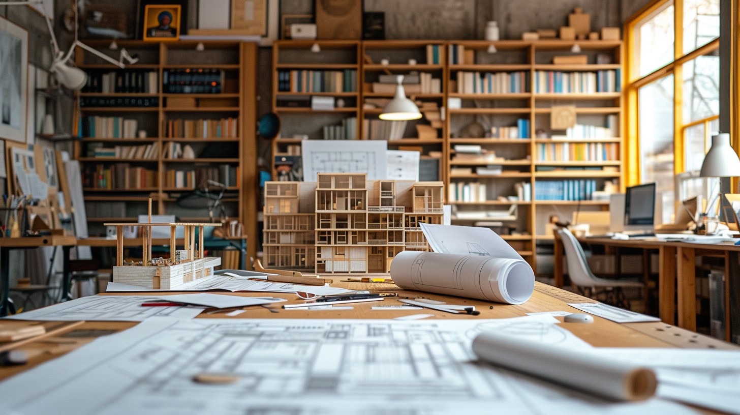 Free Architect's Workspace Intrigue Image - Architecture, Blueprint ...