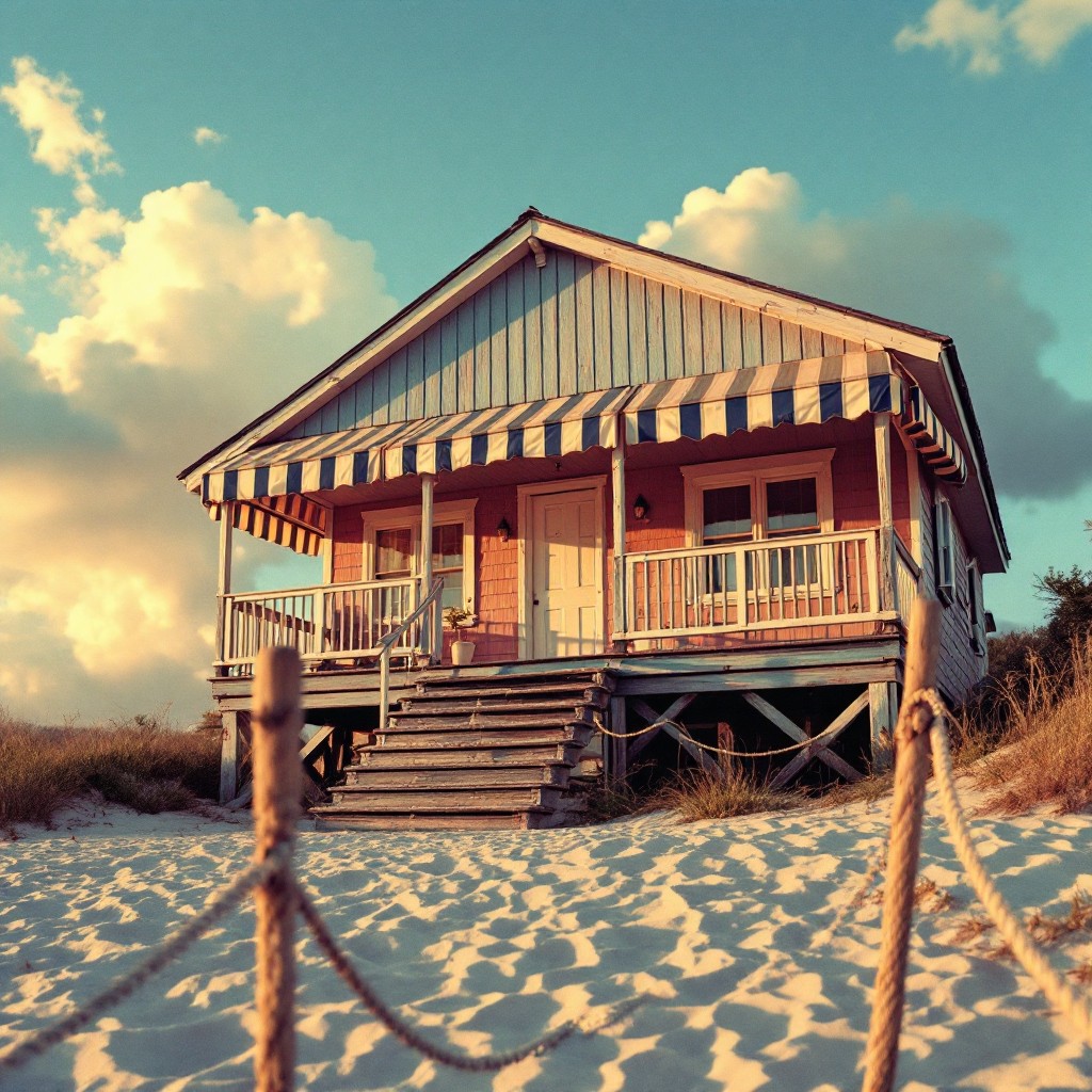 Free Sunset Beach House Image - Beachhouse, Coastal, Vintage | Download ...