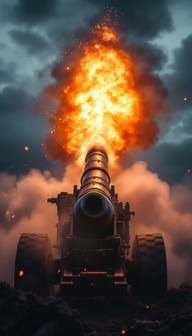 Free Cannon's Fiery Blast Image - Cannon, Artillery, Explosion ...