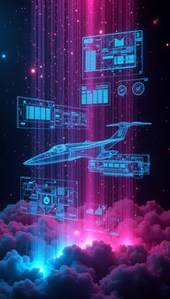 Free Holographic Space Schematics Image - Spacecraft, Holographic, Neon ...