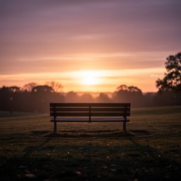 Solitude Setting Bench Free Sunset Bench Solitude Image - Sunset, Bench, Park | Download at ...