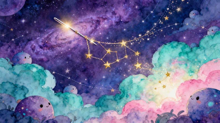 Free Stitching Cosmic Constellations Image - Magical, Needle, Galaxy ...