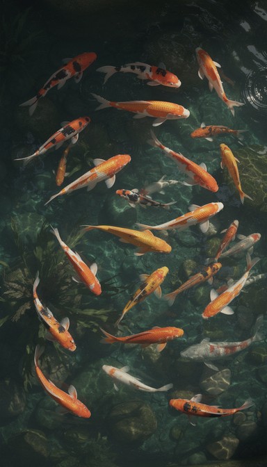 Free Colorful Pond Life Image - Koi, Fish, Pond | Download at StockCake