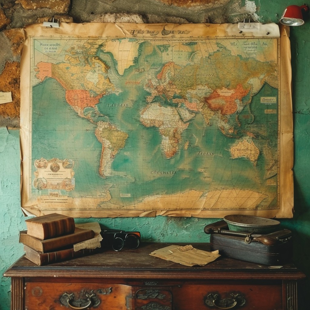 Free Vintage Map Display Image - Map, Vintage, Travel | Download at ...
