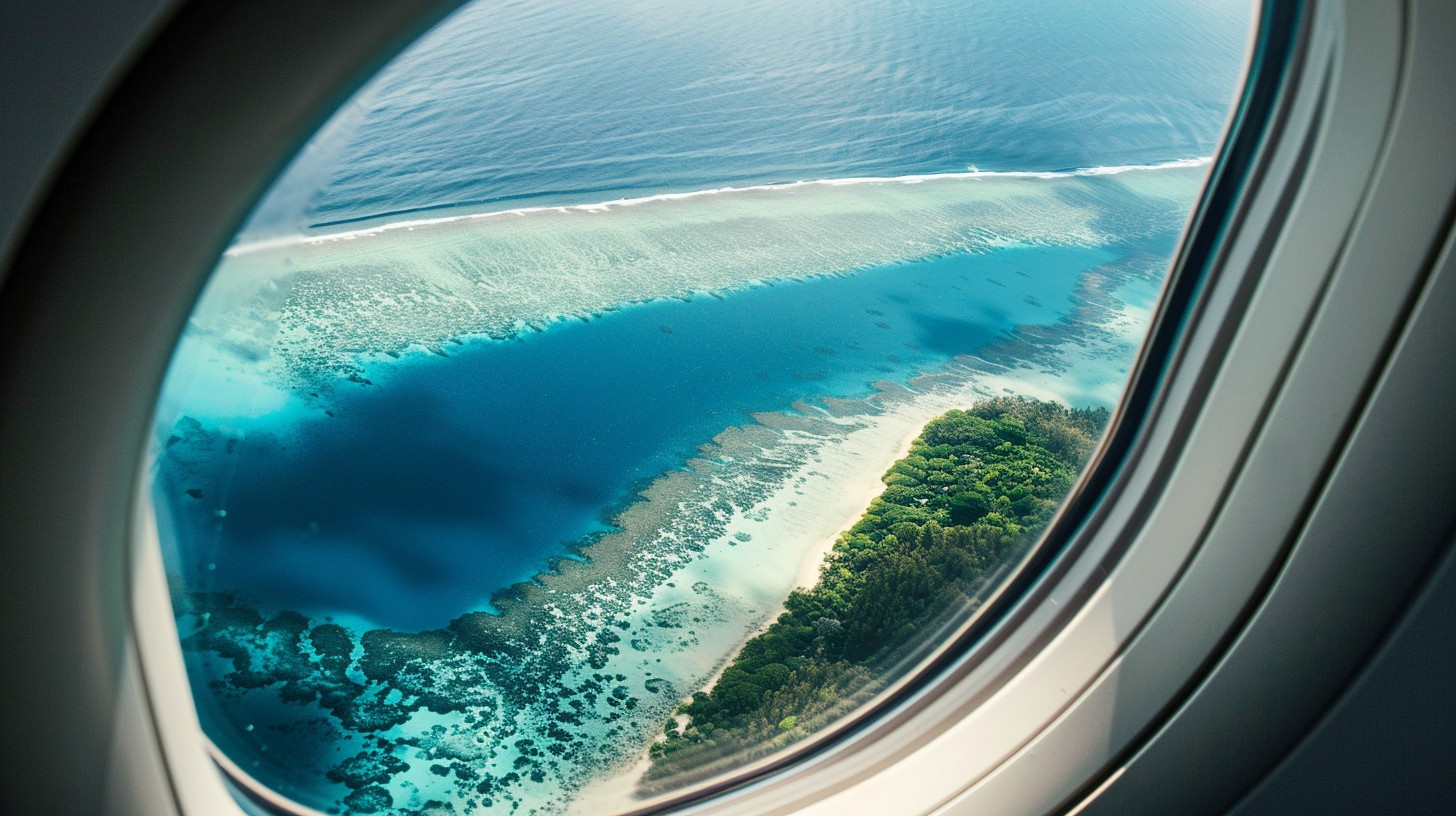 Ocean Flycam View Free Aerial Ocean View Image - Ocean, Window, Airplane | Download at ...