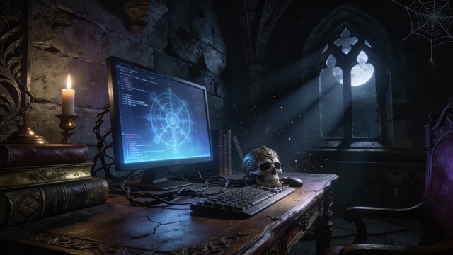 Witchy Computer Workspaces Free Gothic Cyber Workspace Image - Gothic, Dark, Computer | Download ...