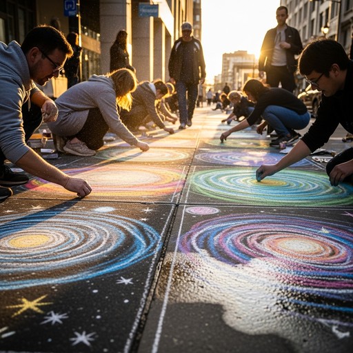Free Colorful sidewalk art Image - Art, Sidewalk, Chalk | Download at ...