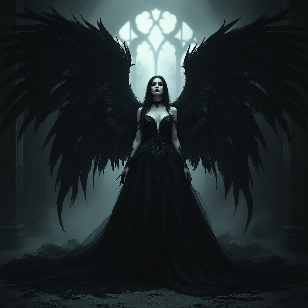 Free Dark Angel Rising Image - Gothic, Wings, Dark | Download at StockCake