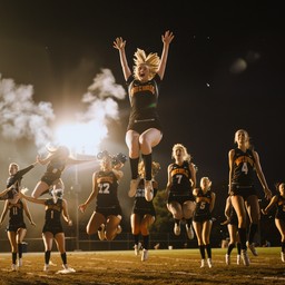 Free Cheerleader Mid-Air Jump Image - Cheerleader, Jump, Sports ...