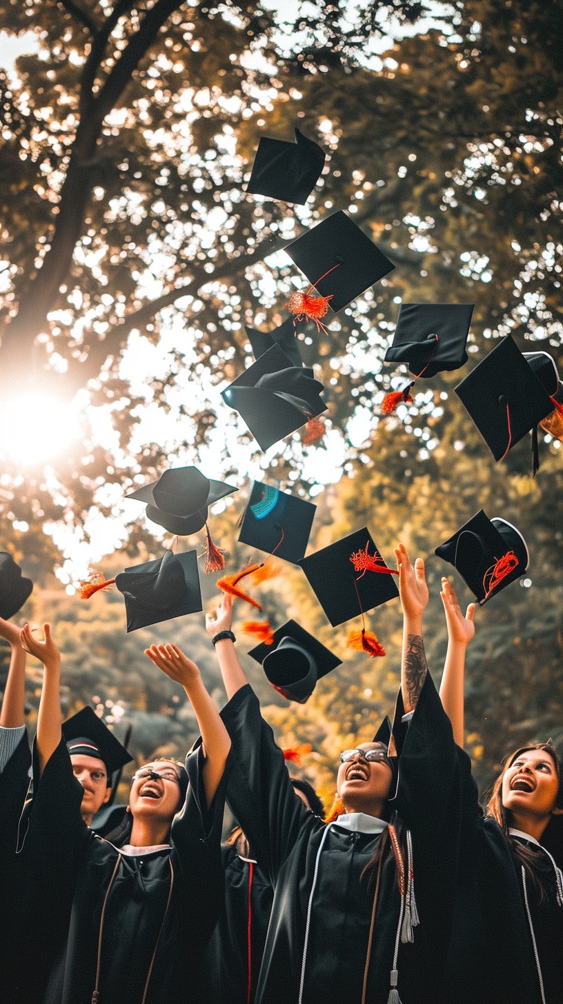 Graduating Moment Free Graduation Joy Moment Photo - Graduation, Celebration, Caps ...