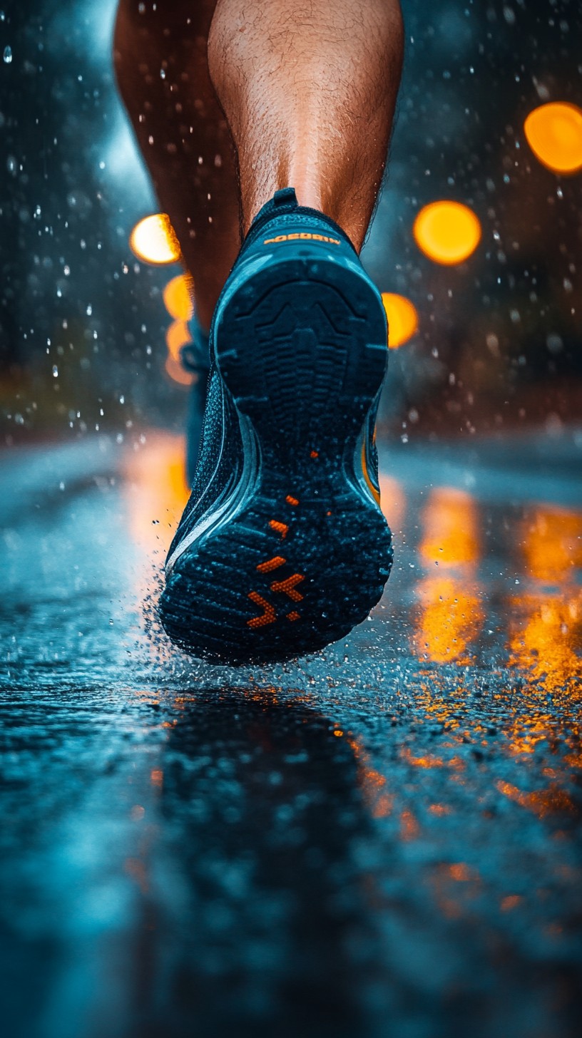 Free Running in Rain Image - Running, Rain, Shoe | Download at StockCake