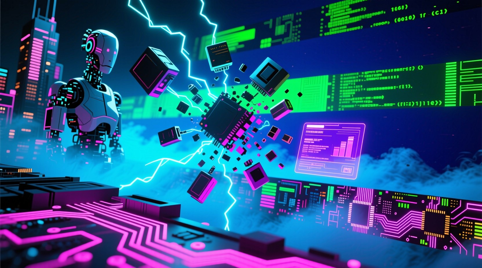 Free Neon Cyberpunk Deconstruction Image - Cyberpunk, Technology, Neon ...