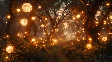 Free Enchanted Forest Lights Image - Forest, Magical, Glowing ...