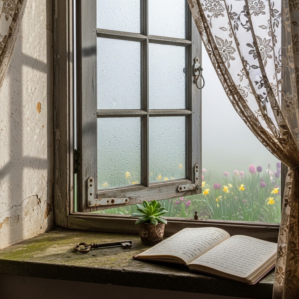 Free Misty Morning Windowsill Image - Window, Garden, Misty | Download ...