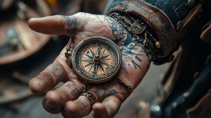 Free Compass in hand Image - Compass, Hand, Mud | Download at StockCake